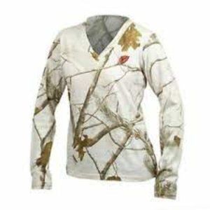 ScentBlocker S3 Womens RealTree APS SNOW Camo Long Sleeve Tee Shirt NWT Sz S